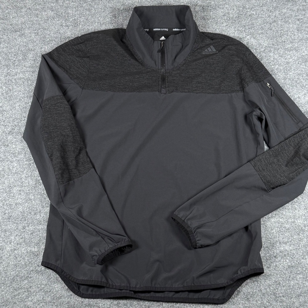 Adidas Supernova Running Pullover Shirt Jacket Mens Medium Retro Zip Pocket Golf
